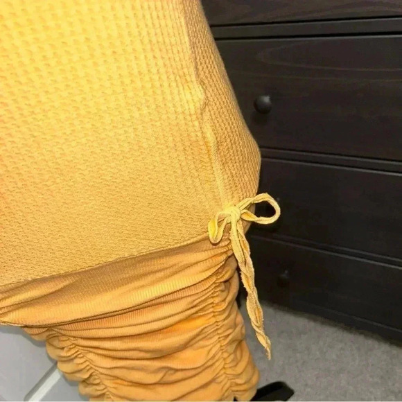 Free People Yellow Ruched Dress - Picture 2 of 8